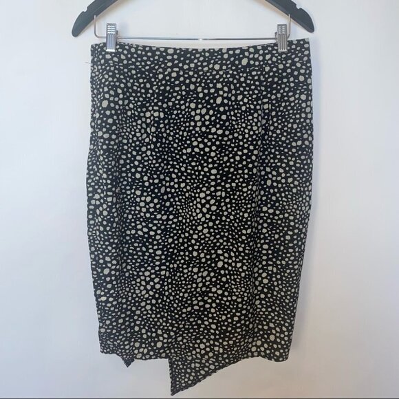 Black and White leopard print‎ front slit pencil skirt size 10 - Picture 6 of 11